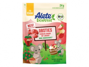 Alete Bio Obsties strawberry banana with yoghurt 24g