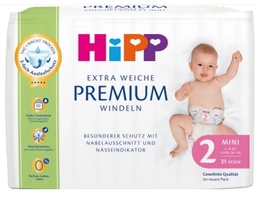 Hipp Babysanft Premium Windeln Gr. 2 Mini 4-8 kg 31 St