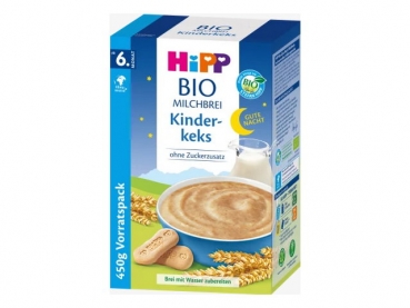 Hipp evening porridge milk good night organic childrens biscuit  450g
