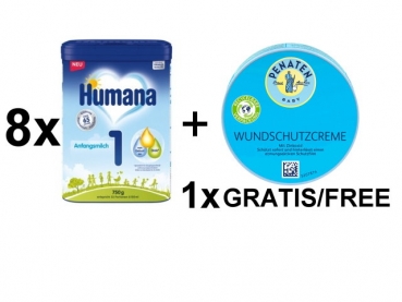 Humana 1 8x750g + Penaten Care cream 200ml