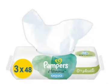 Pampers wet wipes aqua harmony (3x48 wipes)