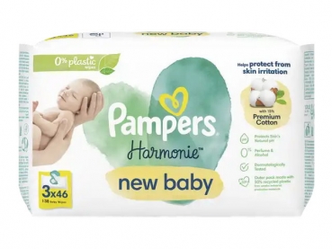 Salviettine umidificate Pampers Harmonie New Baby (3x46 salviette)