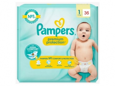 Pampers premium protection No.1 (2-5kg) 36 pannolini