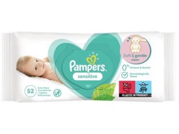 Pampers wet wipes sensitive 52 pcs