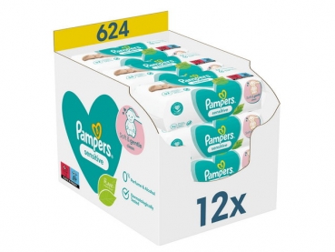 Pampers cleaning cloths with lotion 12x52 pcs. MEGAPACK