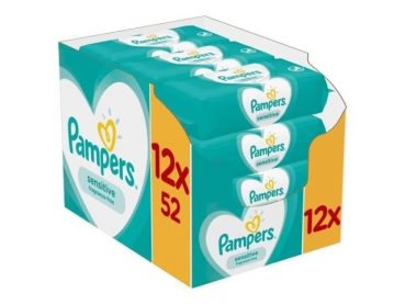 Pampers cleaning cloths with lotion 12x52 pcs. MEGAPACK