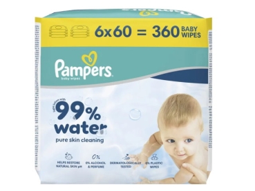 Pampers Feuchttuecher 99% water 6x60 Tücher
