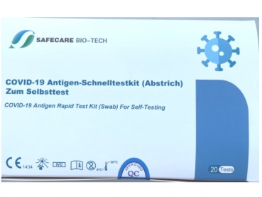 SAFECARE Bio-Tech SARS-CoV-2 Antigen Schnelltest 20er Box, MHD / BBD 12.2022