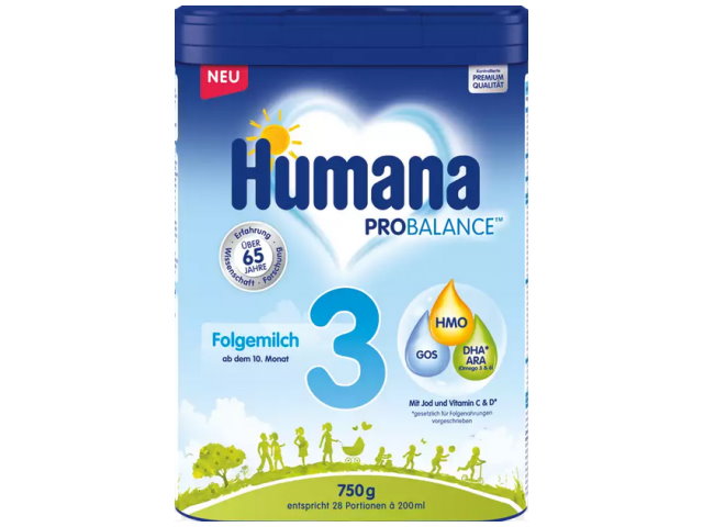 Babynahrung, Aptamil, Hipp, Humana, Holle, Töpfer ,Humana 3 750g