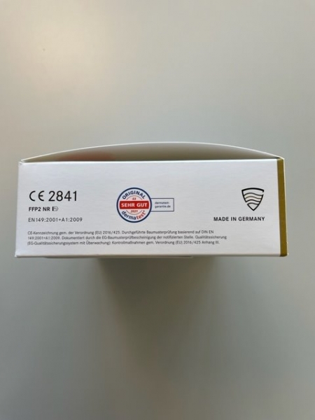 50x FFP2 NR Maske in Deutschland produziert CE Zertifiziert schwarz