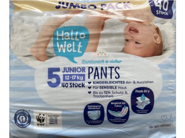 Hallo Pants Gr.5  12-17kg (40 Pants)