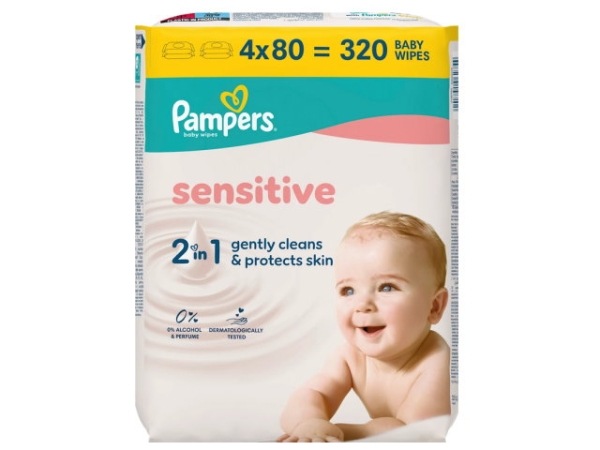 Pampers salviettine umidificate Sensitive 4x80 pz #