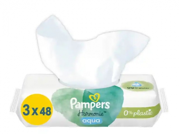 Pampers wet wipes aqua harmony (3x48 wipes)