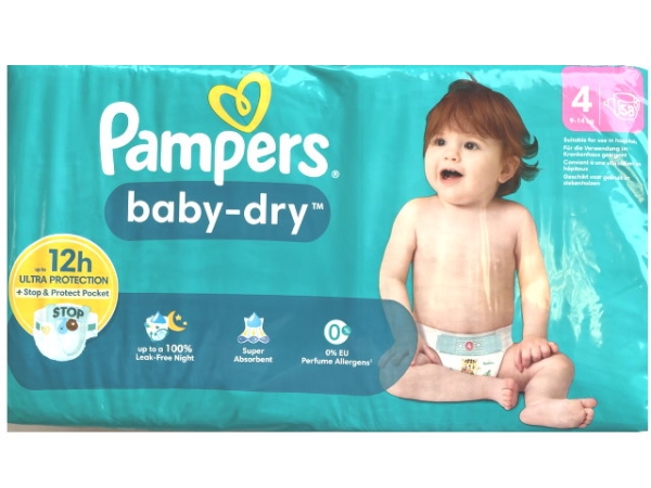 Pampers Baby Dry Maxi 58 Stk 7-14kg Gr 4