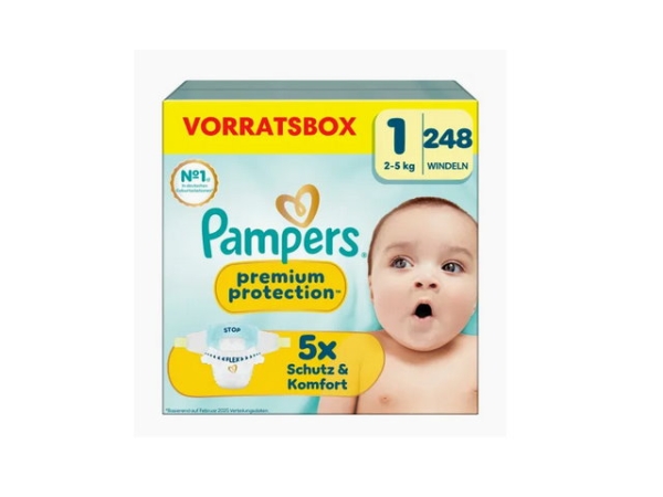 Pampers premium protection No.1 (2-5kg) 7x36 diapers