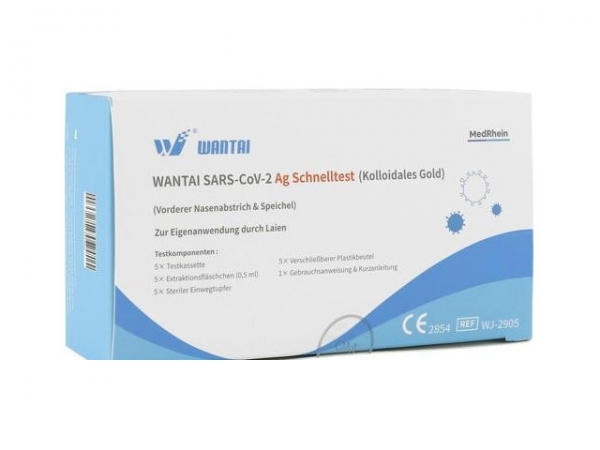 Wantai Antigen Covidtest 5er Box nose or lollytest